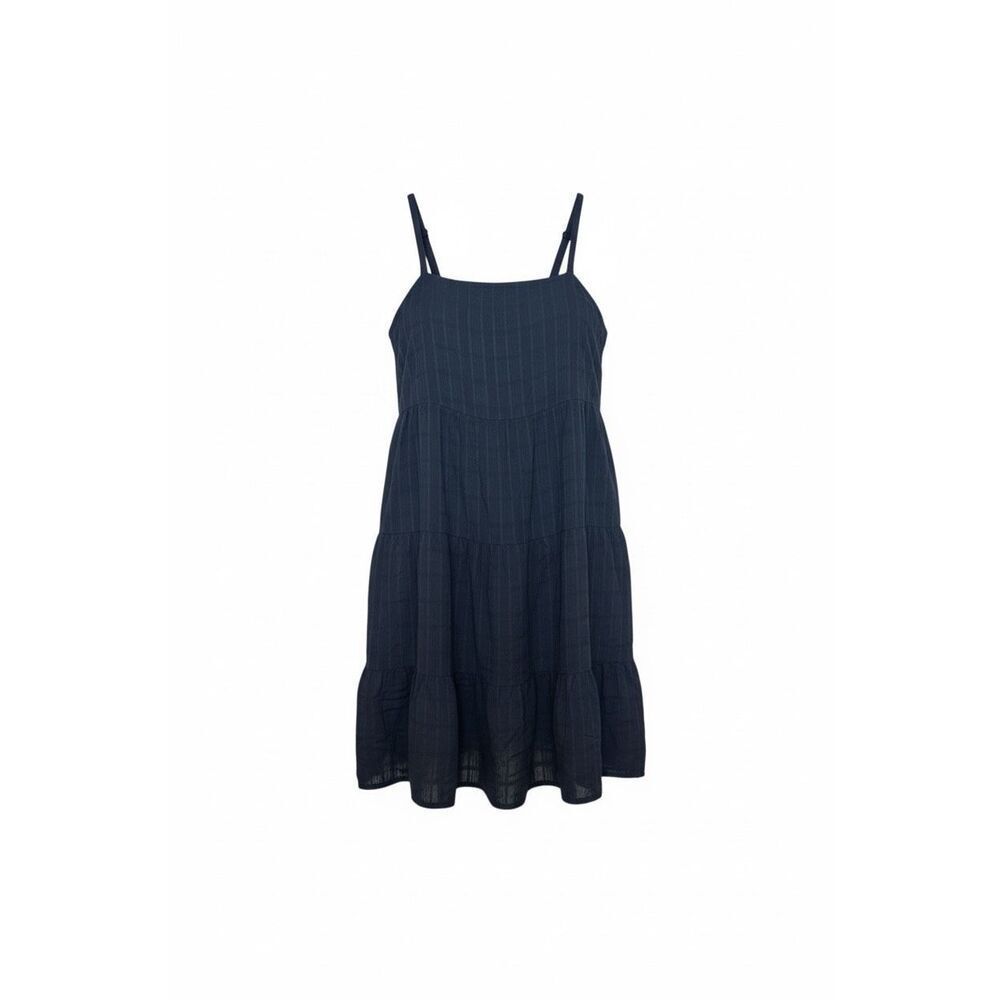 NWOT Old Navy Stripe Sleeveless Tiered Dobby Swing Mini Dress Black Size XS
